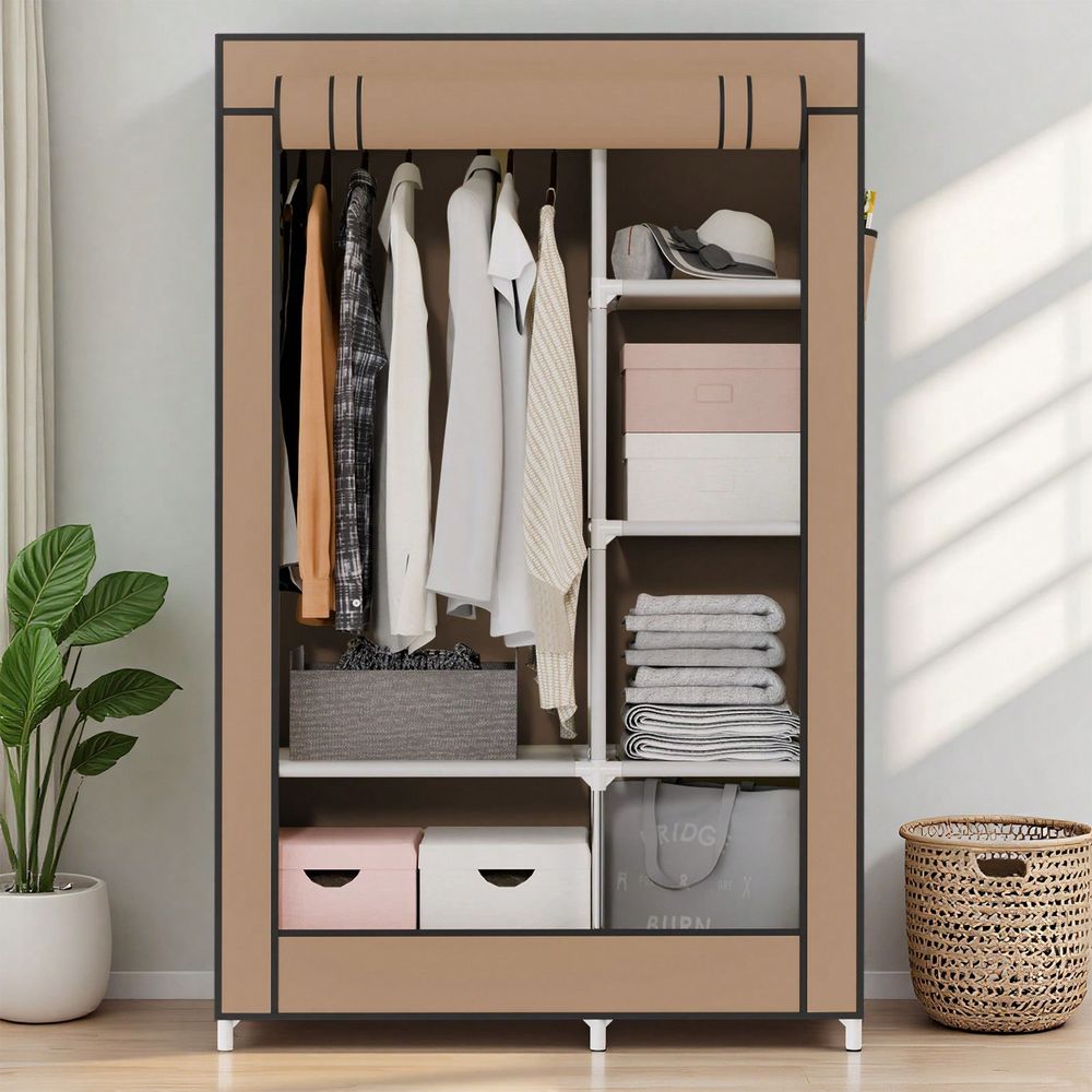 Wardrobe Closet Portable Fabric Cover - 옷걸이용 수납장, 넓고 대용량의 휴대용 옷장(덮개