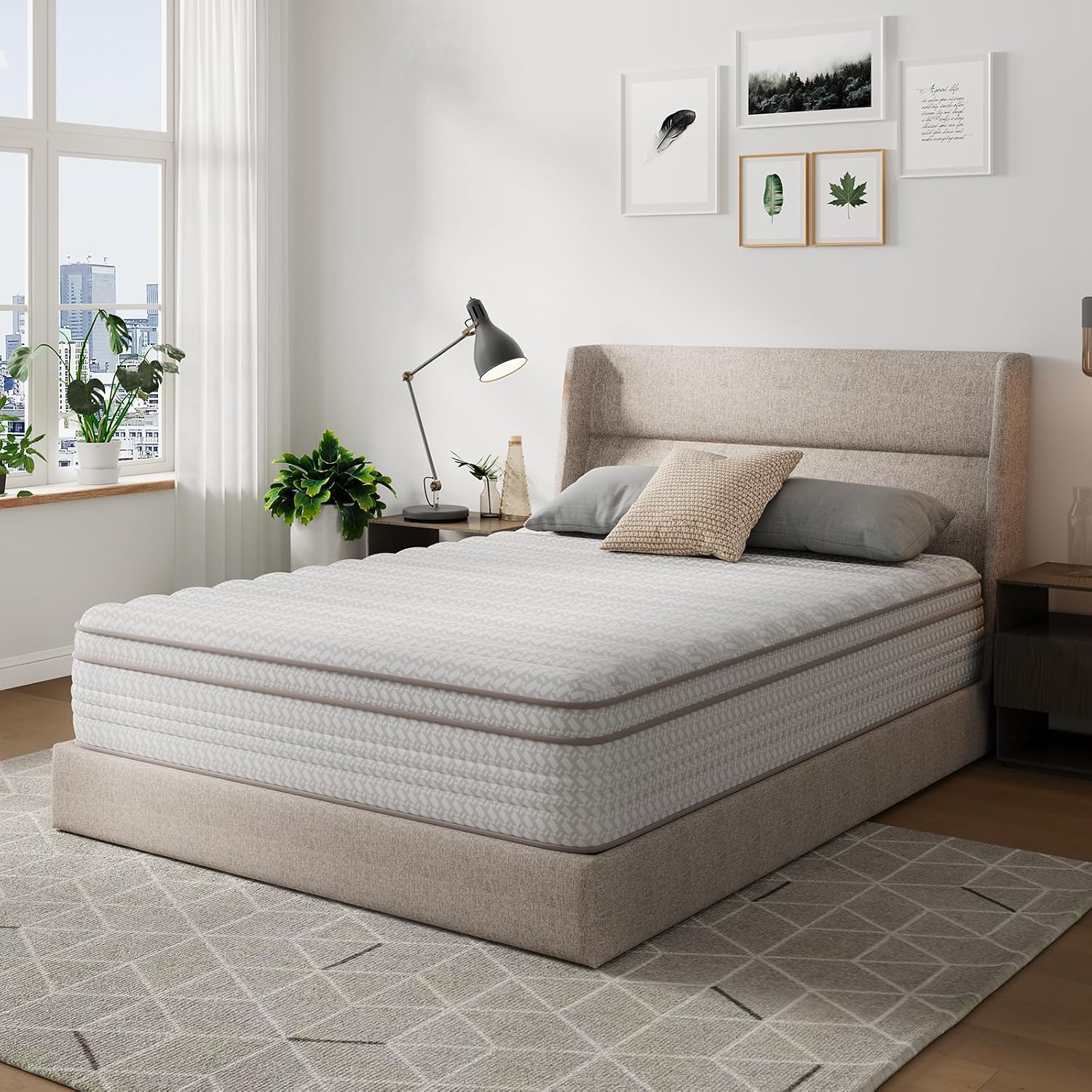 Memory Foam Mattress In A Box Queen - 12인치 퀸 사이즈 매트리스, 스프링이 내장된
