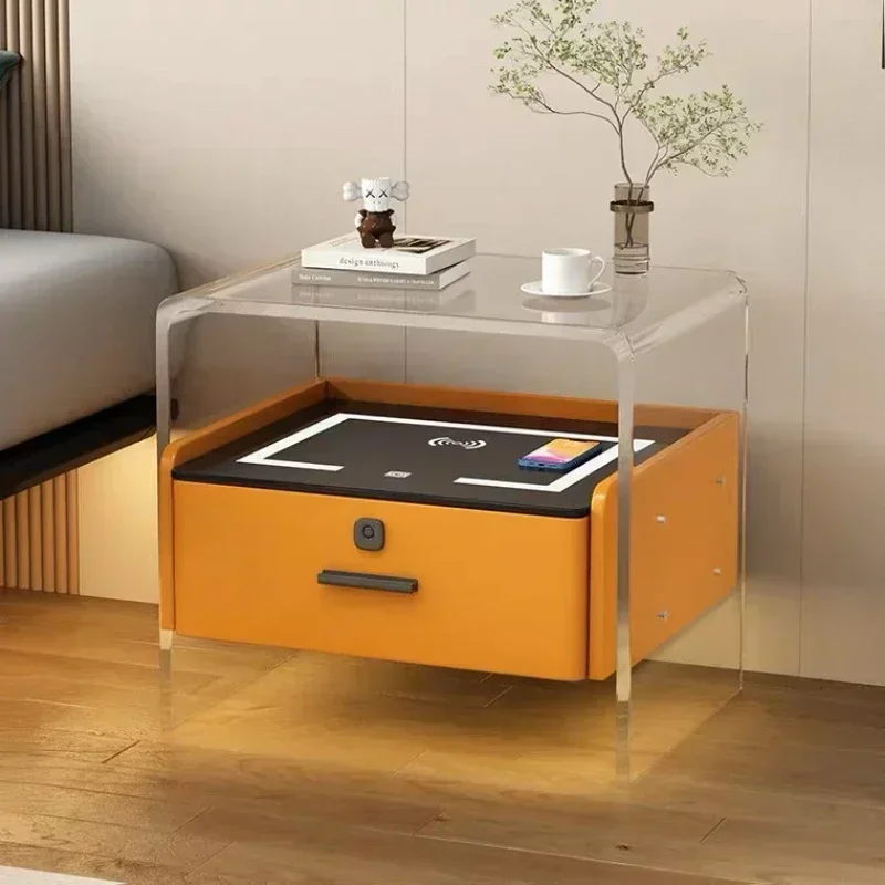 #   아크릴 소재의 침대 옆 탁자, 침실용 플로팅형  - Floating Nightstand With Led Light 리뷰 및 가격