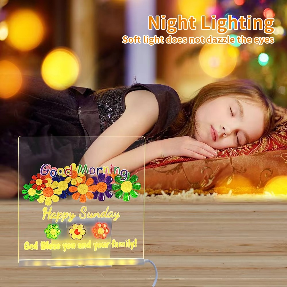 LED 노트 보드 DIY 아크릴 메시지 보드 어린이 그 - Floating Nightstand With Led Light 리뷰 및 가격