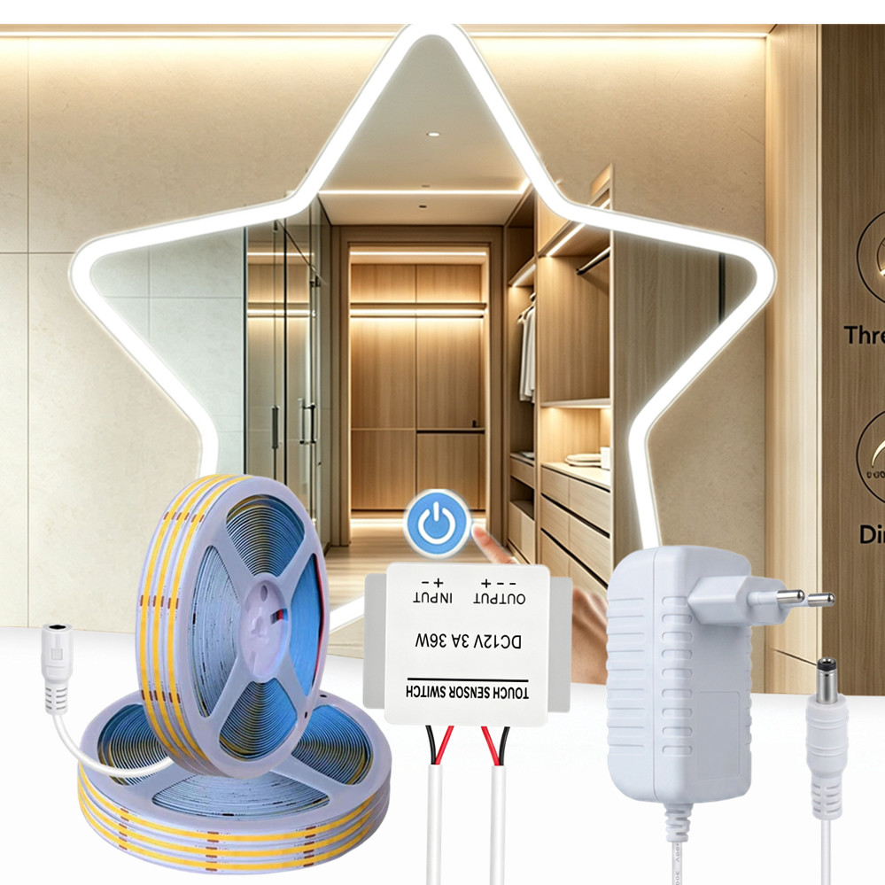 디밍 가능한 터치 컨트롤 욕실 화장 거울 DC 12V  - Dressing Table Vanity With Lighted Mirror 리뷰 및 가격