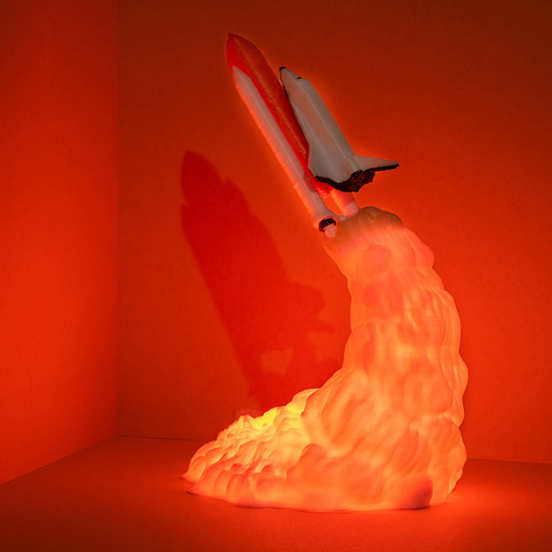 USB 충전식 우주 왕복선 로켓 LED 테이블 램프 3 - Floating Nightstand With Led Light 리뷰 및 가격