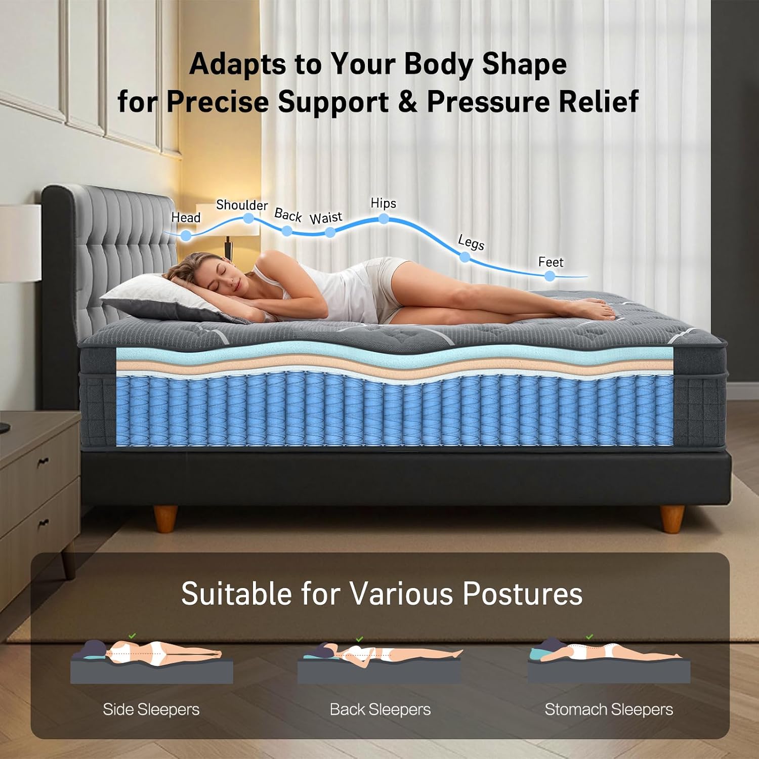 퀸 사이즈 매트리스, 10인치 두께의 퀸 사이즈 매트리 - Memory Foam Mattress In A Box Queen 리뷰 및 가격