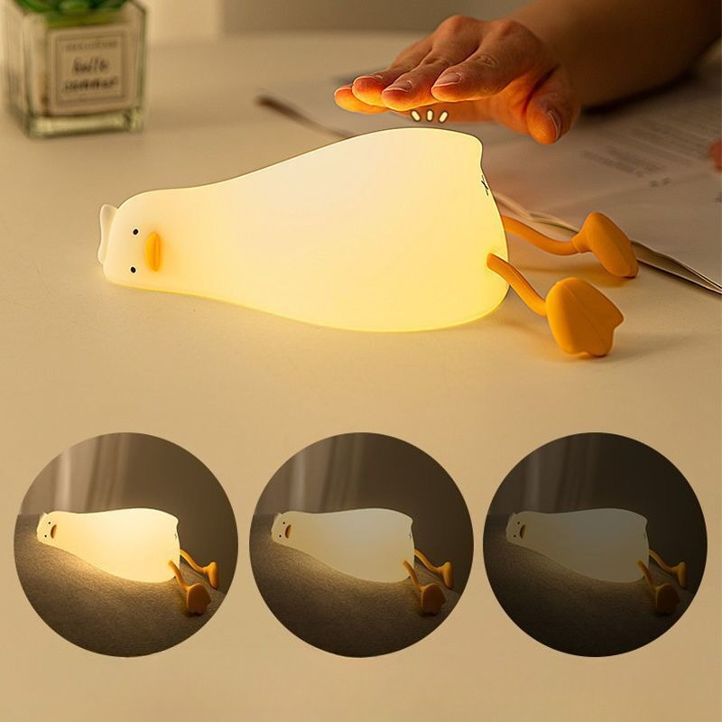 오리 모양 충전식 LED 수면등, 실리콘 램프, 침실용 - Floating Nightstand With Led Light 리뷰 및 가격