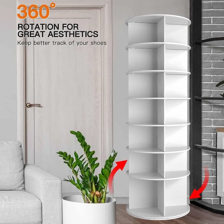현관 옷장 정리함: 360도 회전이 가능한 흰색 7단  - Storage 리뷰 및 가격